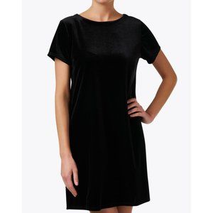 Size Large BLACK VELVET‎ DRESS Velour Special Occasion Evening Holiday Christmas